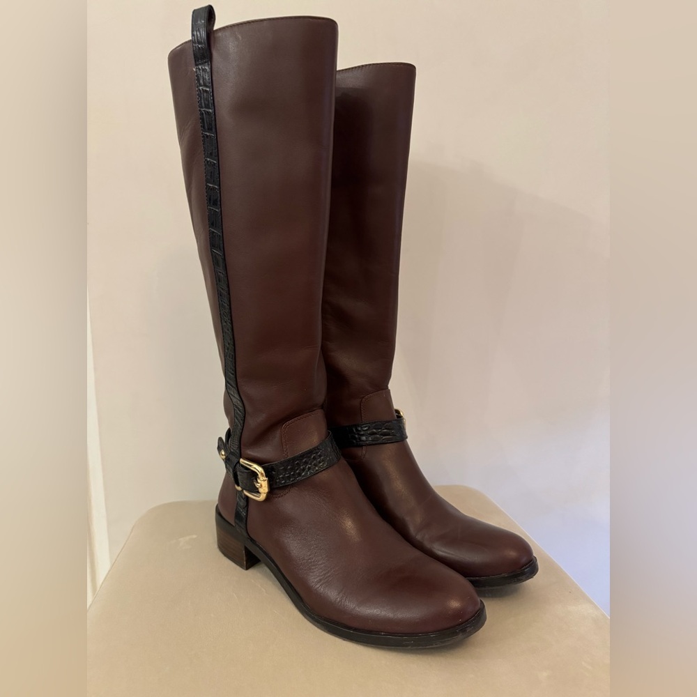 Vince Camuto Brown and Black Knee High Boots